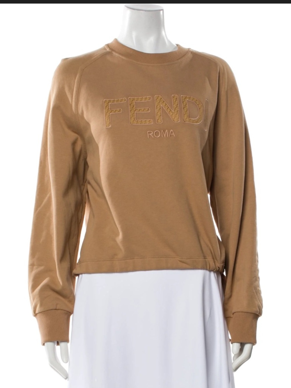 Fendi Camel Logo Crewneck Sweatshirt